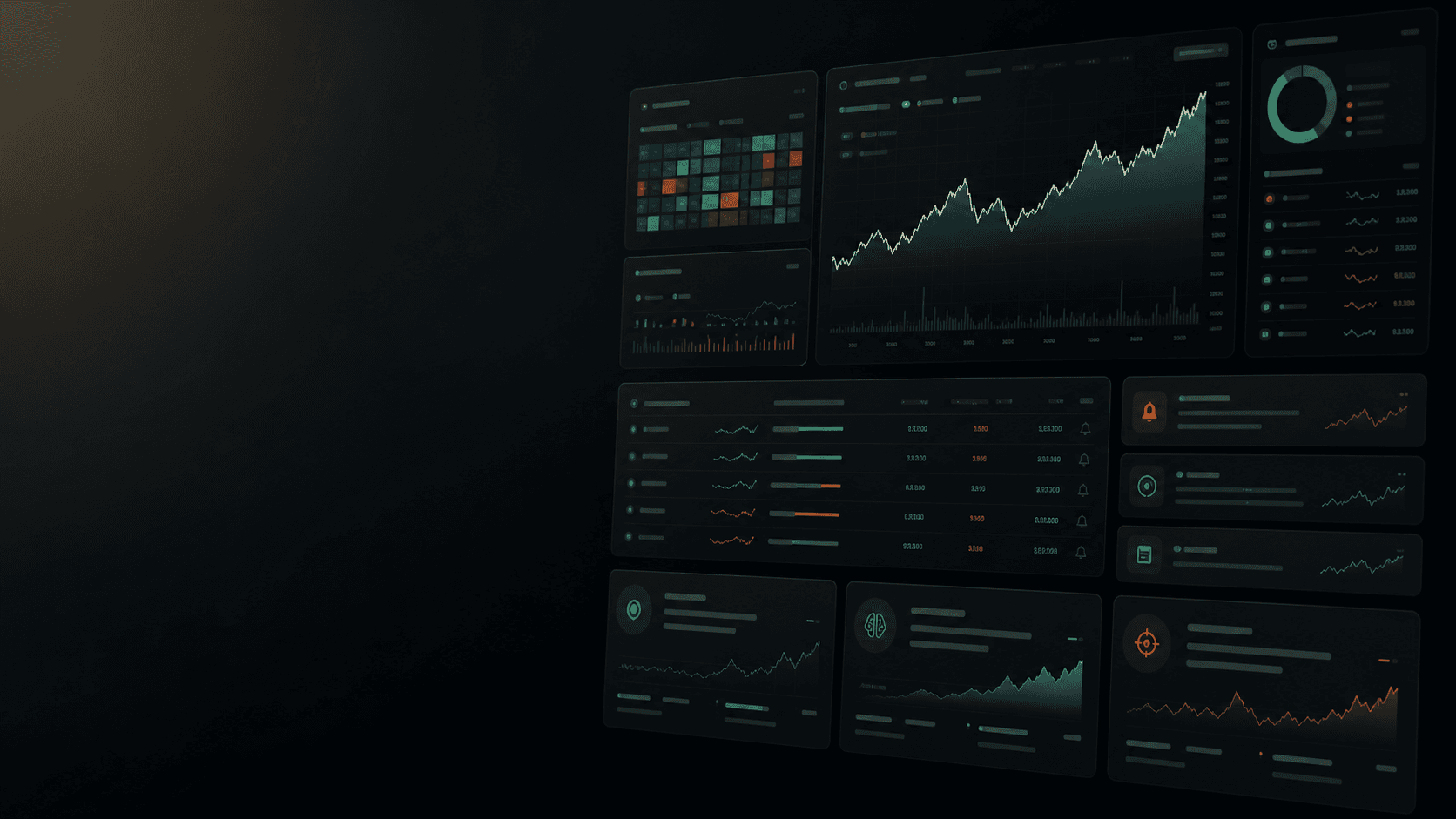 MetaKai research dashboard preview with charts, mapped signals, and infrastructure records.